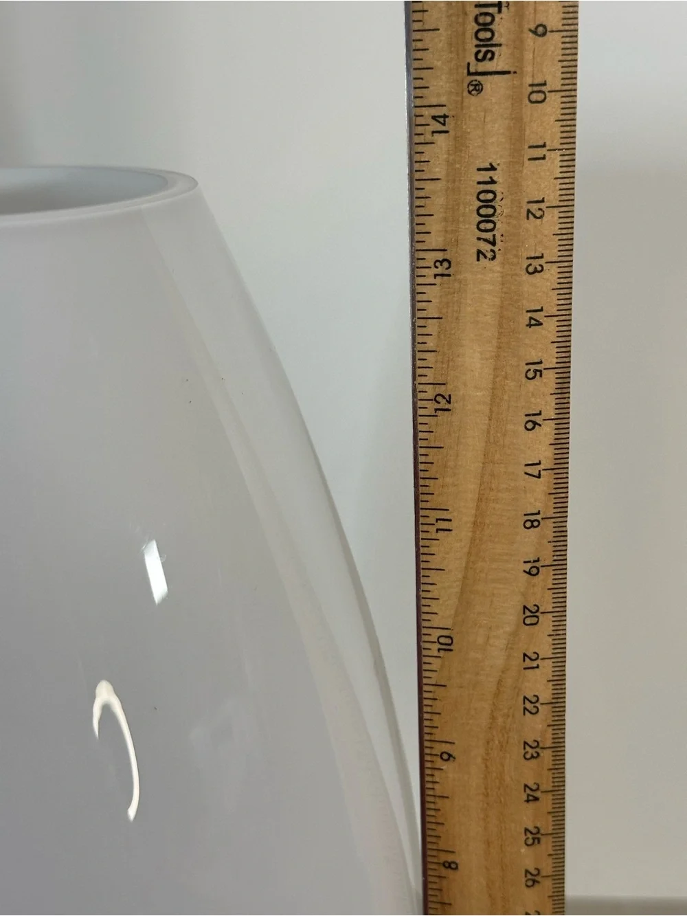 Vintage IKEA White and Black Glass Accent Vase made in Poland
